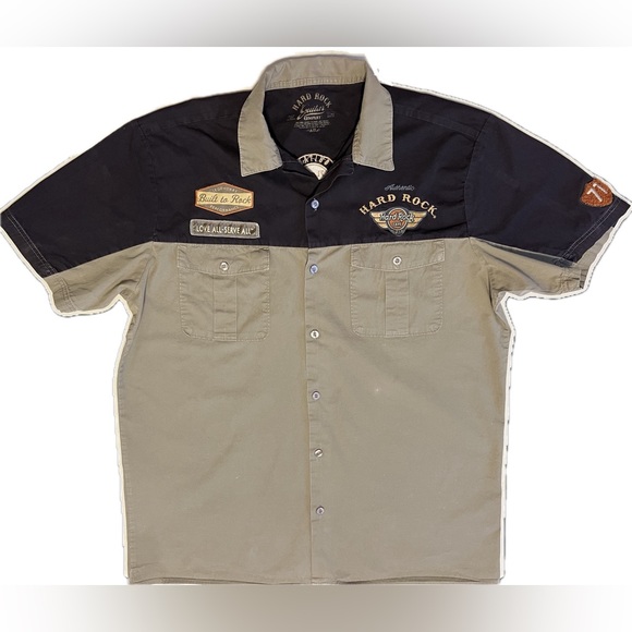 🎸 Hard Rock Guitar Company / Hard Rock Cafe  GENERIC Mechanic Shirt NO CITY XXL - Picture 2 of 16